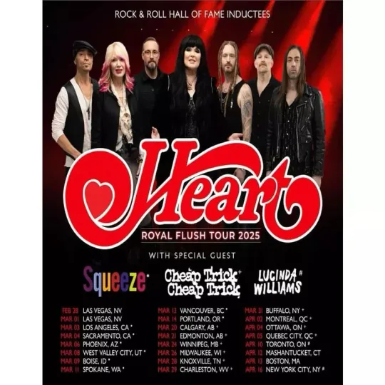 Poster ANN WILSON Heart Royal Flush Tour 2025 Poster, gift for fans
