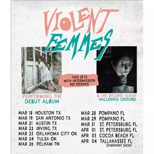 Poster Violent Femmes 2025 Tour Poster, gift for fans