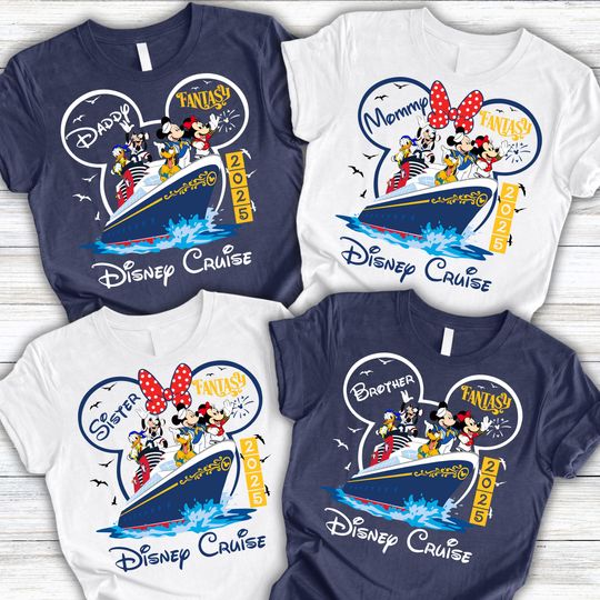 Custom Disney Cruise Family Shirts 2025, Disney Cruise Shirts, Disney Cruise Wish Wonder Treasure Magic Fantasy Dream Shirts, Disney Cruise