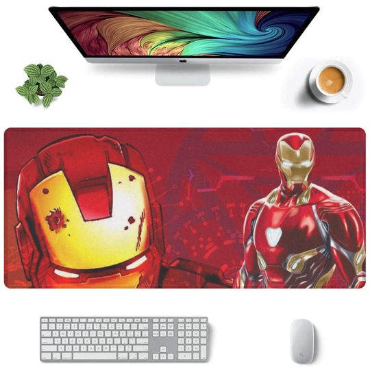 Iron Man Desk Mat Suitable for Gamers, Content Creators, and Others