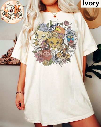 Vintage Floral Lion King Shirt, Timon And Pumbaa Shirt, Floral Disney Family Shirt, Disney Woman Trip Tee, Disneyland Shirts