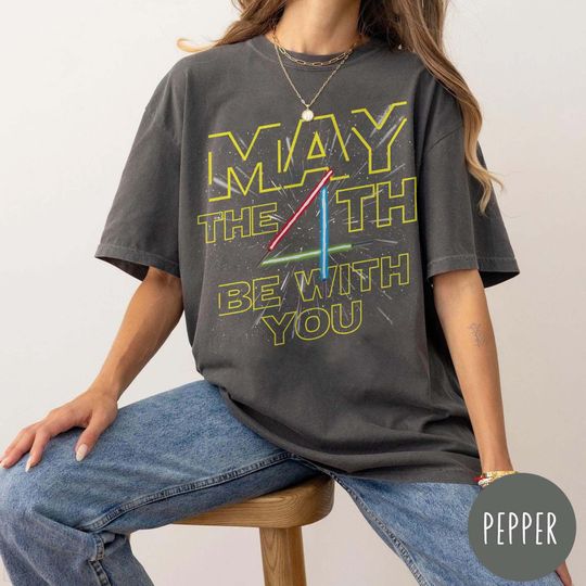 Retro Star Wars May The 4th Be With You 2025 Lightsabers Shirt, Galaxy's Edge May the Force be with you, Disneyworld Shirt, Disney Trip Tee