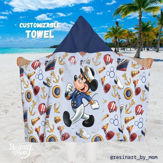 Cruise Hooded Towel, Beach Towel Gift, Summer Towel, Personalized Beach Towel, Custom Beach Towel With Name, Hooded Towel For Kids.
