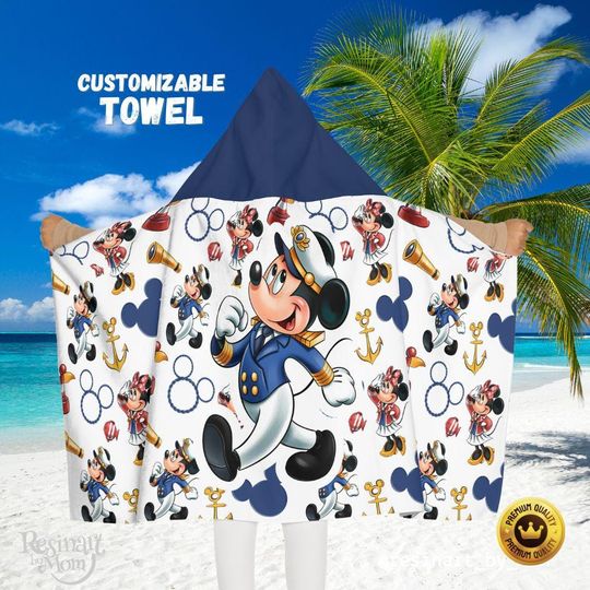 Cruise Hooded Towel, Beach Towel Gift, Summer Towel, Personalized Beach Towel, Custom Beach Towel With Name, Hooded Towel For Kids.