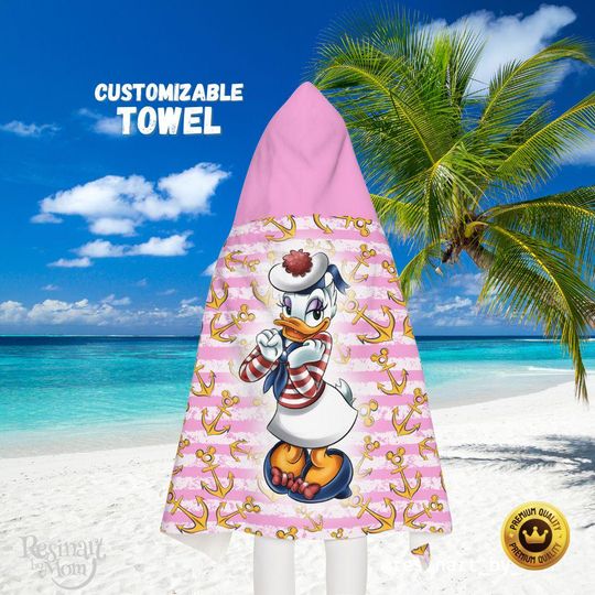 Disney Cruise Hooded Towel, Beach Towel Gift, Summer Towel, Personalized Beach Towel, Custom Beach Towel With Name, Hooded Towel For Kids.