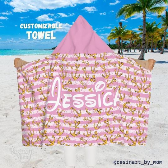 Cruise Hooded Towel, Beach Towel Gift, Summer Towel, Personalized Beach Towel, Custom Beach Towel With Name, Hooded Towel For Kids.