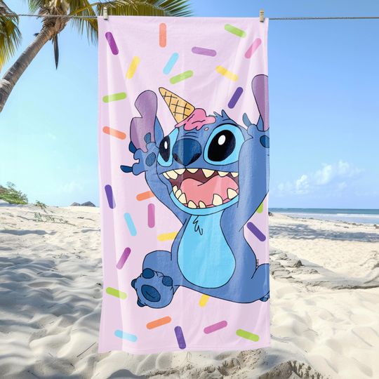 Stitch Towel, Disney Towels, Pool Towels, Kids' Birthday Towels, Summer Party Towel, Disney Trip Gifts, Disney Pool Party Towel, Bath Towel