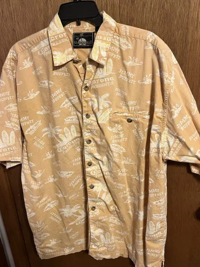 Jimmy Buffett Margaritaville Men’s Large Hawaiian Shirt Corona Summer Tour