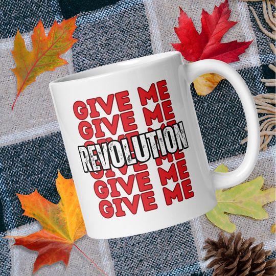 revolution resist mug millennial gen x 2000 white glossy mug elder emo mug y2k punk rock mug 90 00s music festival tour warped gift