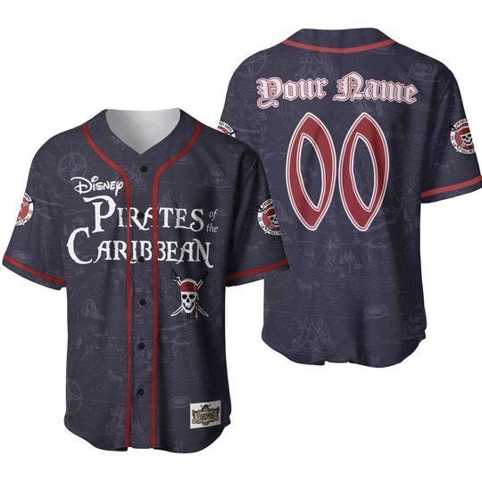 Disney Pirates Of The Caribbean Baseball Jersey, Jack Sparrow Baseball Shirt, Dead Men Tell No Tales Tee, Disney Pirates Jersey Tee