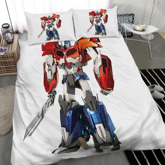 Transformers Optimus Prime  3D Robot Movie Bedding Set 3 Pcs