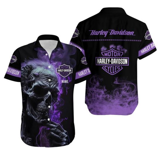 Discover Personalized Harley Motor Racing Davidson Casual Button Down Shirt Unisex Adults