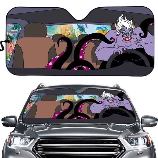 Ursula Car Sunshade | Ursula Villains Car Sun Shade | The Little Mermaid Car Windshield
