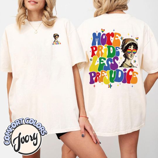 More Pride Less Prejudice Comfort Colors Shirt, Pride Month Shirt, Support LGBT People Shirt, Pride Ally Shirt, Pride Tee, Proud Ally Shirt