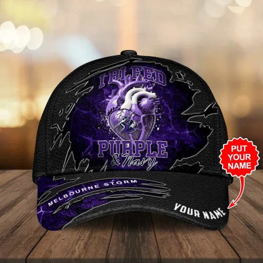 Melbourne Storm Fan Cap – Custom Rugby Style