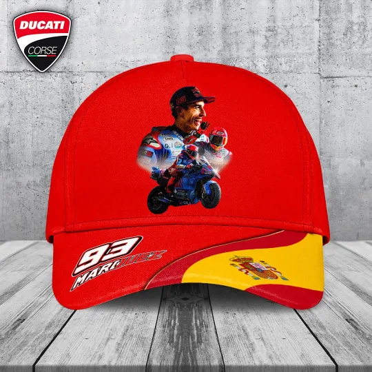 Ducati Team x Marc Marquez Cap Iconic Racer Style with Team Details
