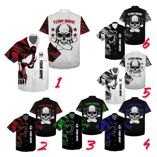 Custom Name Hawaiian Bowling Pattern And Golden Shirt, Personalized Bowling Shirt For Men vs Women, Pool Player Hawaii Shirt 25425YP82