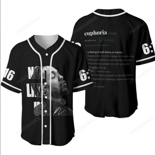 Kendrick Lamar Not Like Us 6-16 Button Down Baseball Jersey Shirt