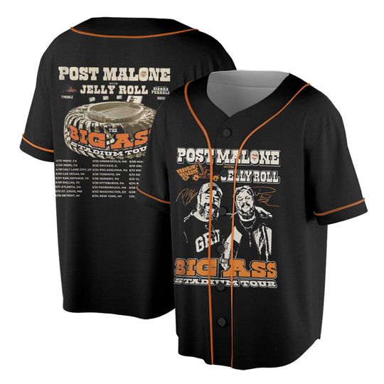 Vintage Post Malone Tour Jersey, Big Ass Stadium Tour, Posty 2025 Tour, Jelly Roll Jersey, Posty Tour Merch,Country music