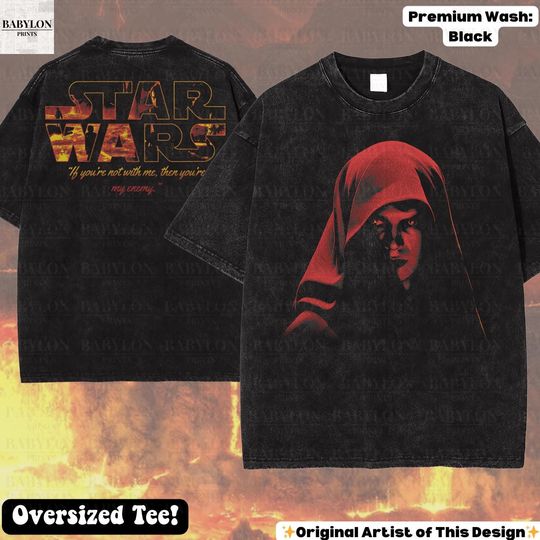 Oversized Anakin Revenge of the Sith Shirt Anakin Skywalker Shirt Darth Vader Tee Dark Side sith T-Shirt Star Wars Revenge of the Sith tee
