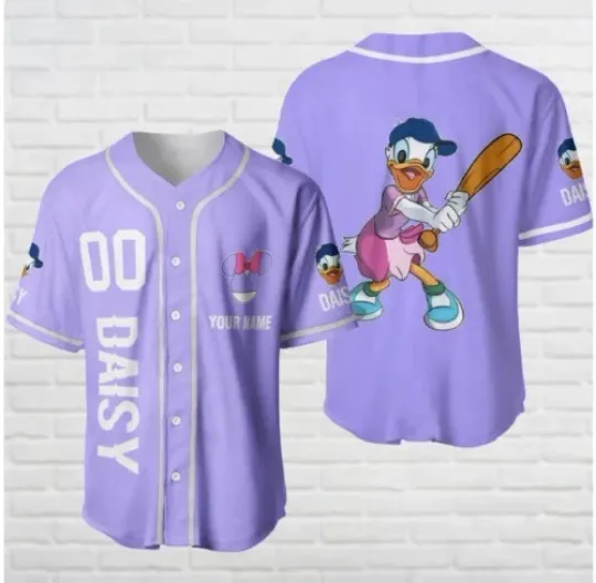 Daisy Duck 3D Baseball Jersey Shirt