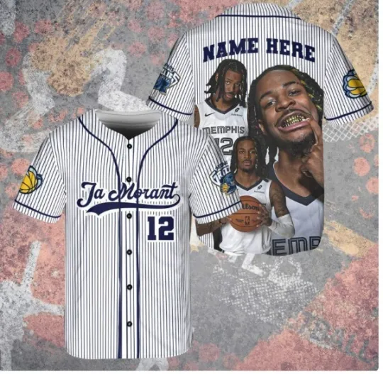 Custom Name Ja Morant Baseball baseball jersey