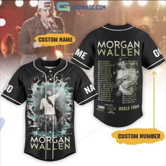 Wallen Western World Tour Hardyy Ernest Personalized Baseball Jersey