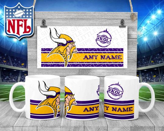 Minnesota Vikings - football Themed Personalised Mug