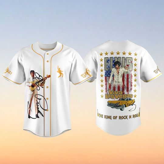 Vintage Elvis Presley Jersey Shirt, Elvis Baseball Shirt, King Of Rock And Roll Shirt, Music Tour Shirt, The Legend Tee, Gift For Fan