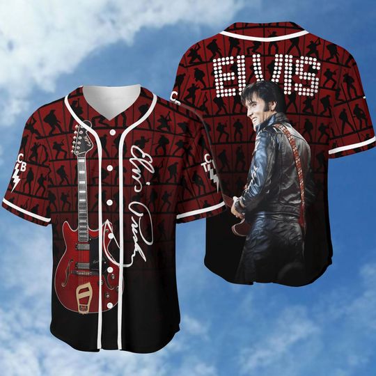 Elvis Baseball Jersey, Vintage Elvis Presley Shirt, King Of Rock And Roll Shirt, Music Tour Shirt, Music Concert Shirt, Gift For Fan