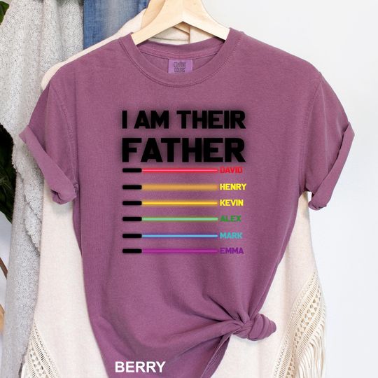 Custom Star Wars I Am Their Father Shirt, Comfort Colors Star Wars Shirt, Star Wars Father'S Day Shirt, Darth Vader Father Shirt, 141339