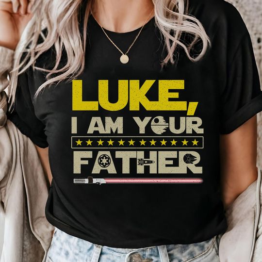 Custom Name Star Wars I Am Your Father Comfort Colors Shirt, Personalized Dad T-shirt, Star Wars Father's Day Gift For Dad, Dad Birthday