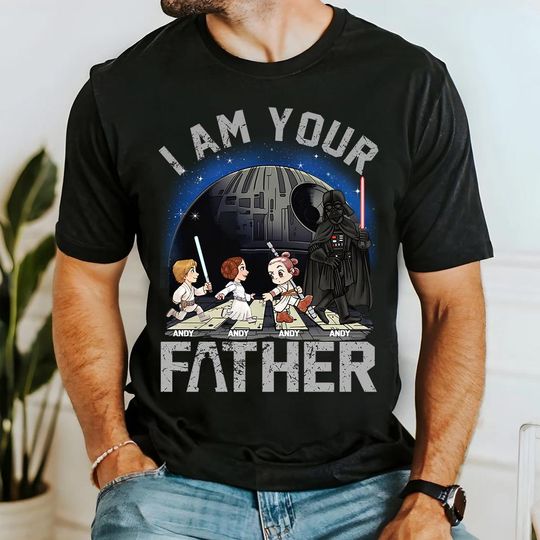 Custom Star Wars Characters Dad Kids Shirt, Disney Movie Family Matching Shirt, I'm Their Father Shirt, Father's Day Gift For Dad Men