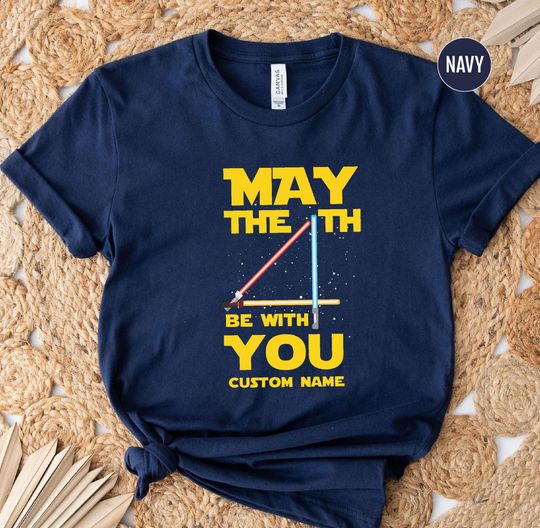 Custom May the 4th Be with You Shirt, Star Wars Day, Galaxy Tee, Science Fiction Tee, Personalized Fathers Day Tee, Shirt Gift for Kids