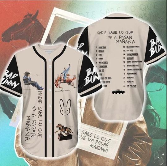 Bad Bunny Baseball Jersey, Bad Bunny Shirt, Rapper Jersey Shirt for Men