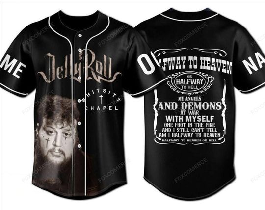 Jelly Roll Jersey Shirt with Baseball Style