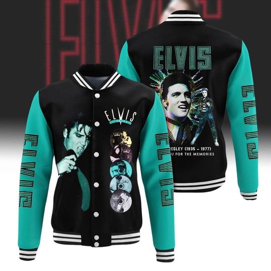 Elvis Presley Tribute Baseball Jacket, Elvis The King 90th Jacket For Fan, In Memory Of Elvis Presley Streetwear Jacket, Elvis Fan Gift