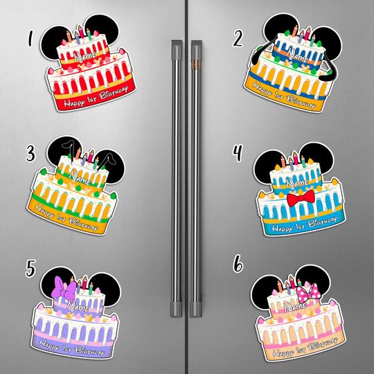 Personalized Mouse Birthday Magnet, Mouse Birthday Cake And Candles Magnet, Mouse Birthday Magnet, Duck Magnet