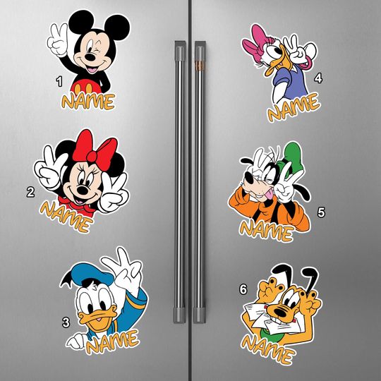 Personalized Mouse & Friends Say Hi Cruise Line Magnet, Toy Story Cruise Line Magnet, Custom Family Cruise Door magnet
