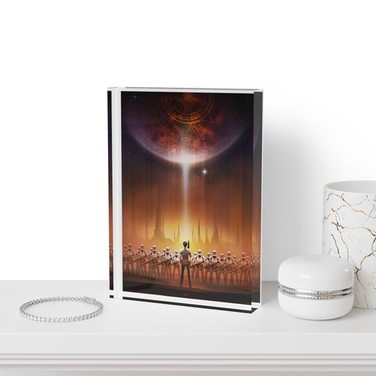 Star Wars Photo Block - Father's Day Gift - Gift For Him - Home Decor - Padme Against Clone Troopers