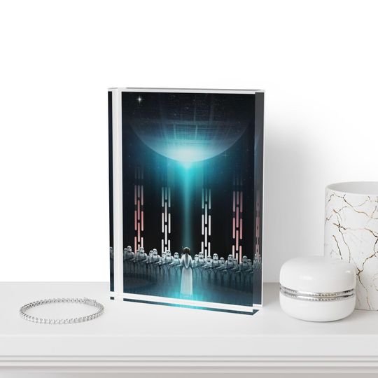 Star Wars Photo Block - Father's Day Gift - Gift For Him - Home Decor - Leia Against Empire