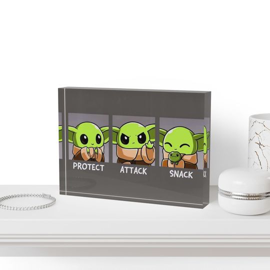 Star Wars Photo Block - Father's Day Gift - Gift For Him - Home Decor - Stages of Grogu