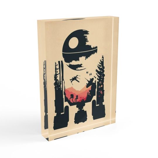 Star Wars Photo Block - Father's Day Gift - Gift For Him - Home Decor - Battle of Endor