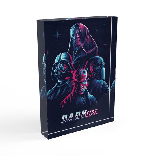 Star Wars Photo Block - Father's Day Gift - Gift For Him - Home Decor - Dark Side Team