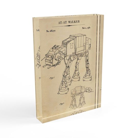 Star Wars Photo Block - Father's Day Gift - Gift For Him - Home Decor - AT AT Walker