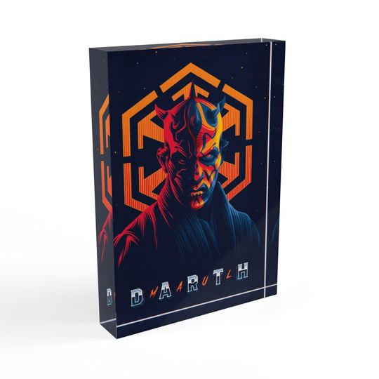 Star Wars Photo Block - Father's Day Gift - Gift For Him - Home Decor - Darth Maul