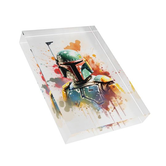 Star Wars Photo Block - Father's Day Gift - Gift For Him - Home Decor - Boba Fett