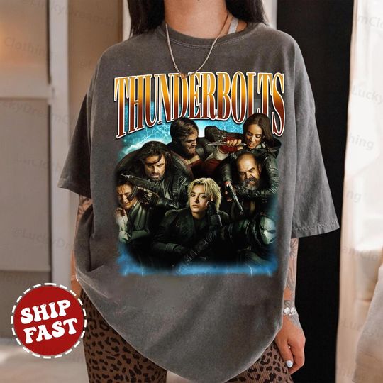 Retro 90's Comfort Colors Thunderbolts* T-Shirt, Yelena Belova BUCKYY Bn Barnes Movie Fan Bootleg Tee T-Shirt, Gift For Women and Man PSD036