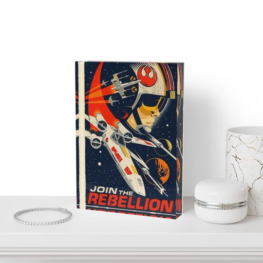 Star Wars Photo Block - Father's Day Gift - Gift For Him - Home Decor - Join the Rebellion