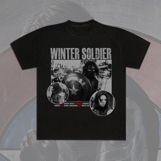 Winter Soldier T Shirt Comfort Colors Sebastian Stan Vintage Shirt BUCKYY Bn Retro T-Shirt BUCKYY Bn Barnes Bootleg Tee The Winter Soldier 1917